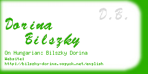 dorina bilszky business card